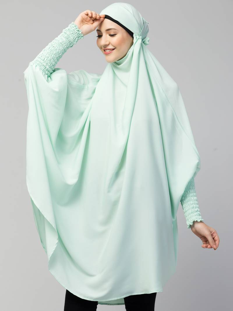 Nazneen Ready to Wear tie at back smoking at wrist with Naqab instant Khimer