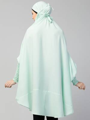 Nazneen Ready to Wear tie at back smoking at wrist with Naqab instant Khimer 4