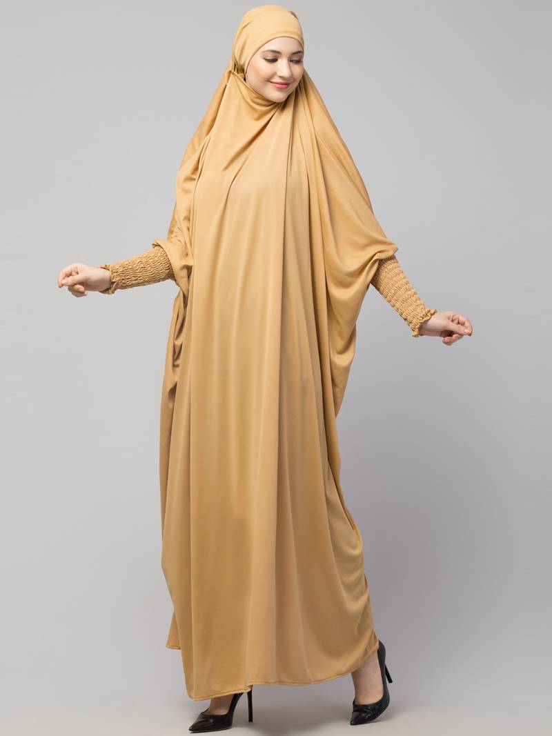 Nazneen Smoking Sleeve Tie at Back Ready To Wear Instant Full Size Jeresy JiIbab