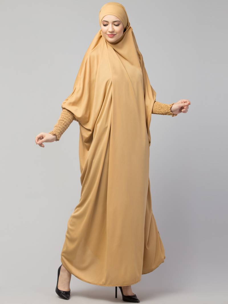 Nazneen Smoking Sleeve Tie at Back Ready To Wear Instant Full Size Jeresy JiIbab