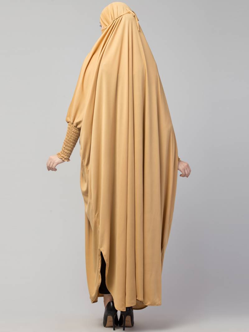 Nazneen Smoking Sleeve Tie at Back Ready To Wear Instant Full Size Jeresy JiIbab