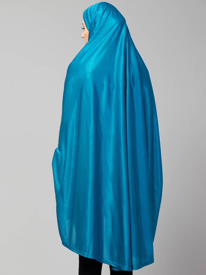 stretchable knee-length jilbab with smoking at wrist