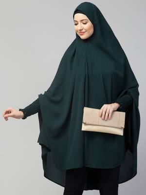 Nazneen stretchable smoking at wrist knee length Jilbab cum prayer khimar  Hijab 4