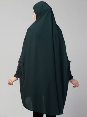 Nazneen stretchable smoking at wrist knee length Jilbab cum prayer khimar  Hijab 5