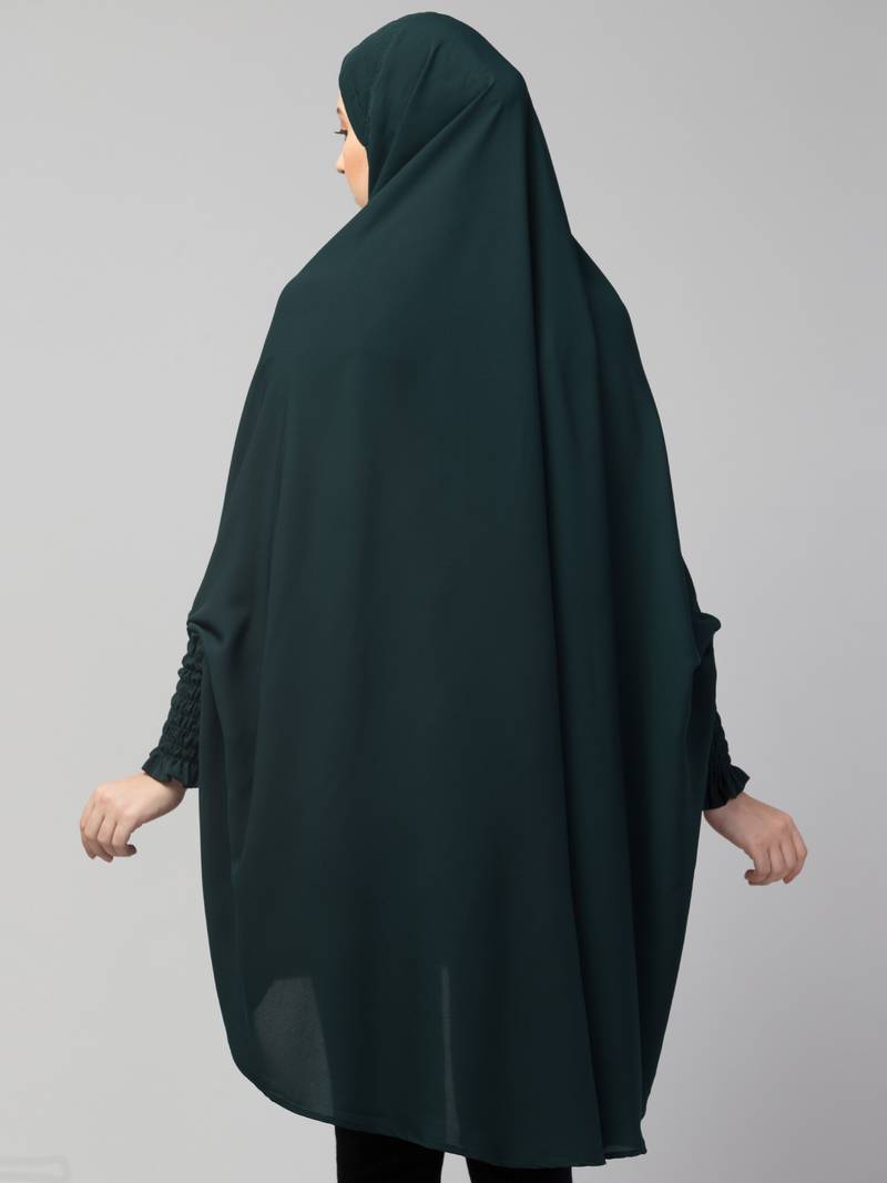 Nazneen stretchable smoking at wrist knee length Jilbab cum prayer khimar  Hijab