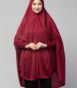 Nazneen stretchable smoking at wrist knee length Jilbab cum prayer khimar  Hijab