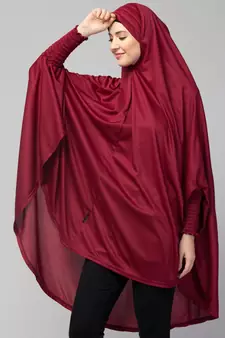 Nazneen stretchable smoking at wrist knee length Jilbab cum prayer khimar  Hijab