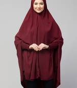 Nazneen stretchable smoking at wrist knee length Jilbab cum prayer khimar  Hijab