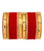 Maroon bangles-and-bracelets