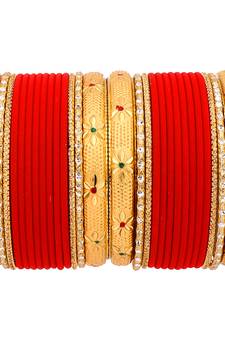 Red bangles-and-bracelets
