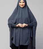 Nazneen stretchable smoking at wrist knee length Jilbab cum prayer khimar  Hijab
