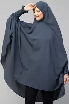 Nazneen stretchable smoking at wrist knee length Jilbab cum prayer khimar  Hijab