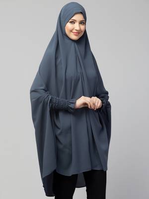 Nazneen stretchable smoking at wrist knee length Jilbab cum prayer khimar  Hijab 3