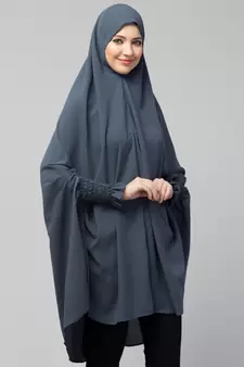 Nazneen stretchable smoking at wrist knee length Jilbab cum prayer khimar  Hijab