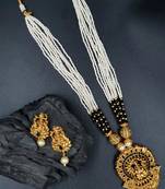 Black Ethnic Gold Plated Kundan Choker Set for Women NS_1748_BK_295