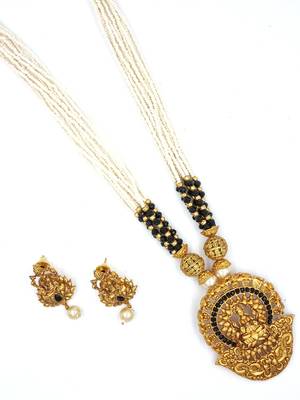 Black Ethnic Gold Plated Kundan Choker Set for Women NS_1748_BK_295 2