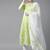 Ada Hand Embroidered Green/White Cotton Lucknowi Chikankari Women Unstitched Suit Piece - A211201