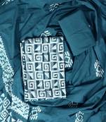 Blue printed cotton salwar