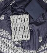 Blue printed cotton salwar