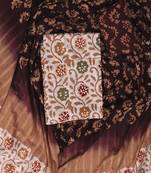 White printed cotton salwar