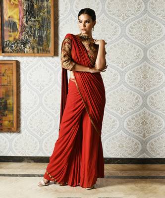 Red Saree 4