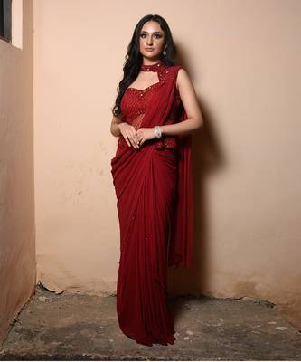 Red Saree 4