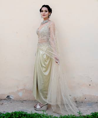 White Saree 3