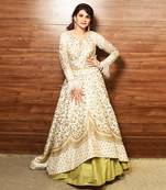 White Anarkali Set