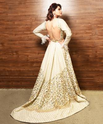 White Anarkali Set 4