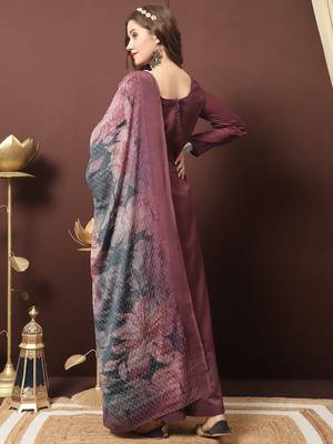 Maroon embroidered silk salwar 2