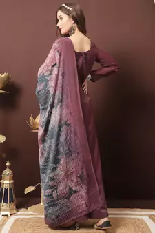 Maroon embroidered silk salwar