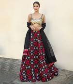 Black Printed Lehenga