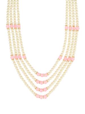 4 Layered Traditional Gold Plated Dulha Moti Mala with Beaded Maharaja Haar/Groom Necklace For Men 2