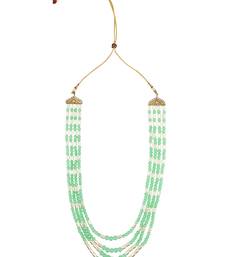 3 Layered Traditional Gold Plated Dulha Moti Mala with Beaded Maharaja Haar/Groom Necklace For Men