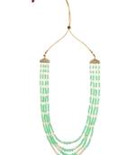 4 Layered Traditional Gold Plated Dulha Moti Mala with Beaded Maharaja Haar/Groom Necklace For Men