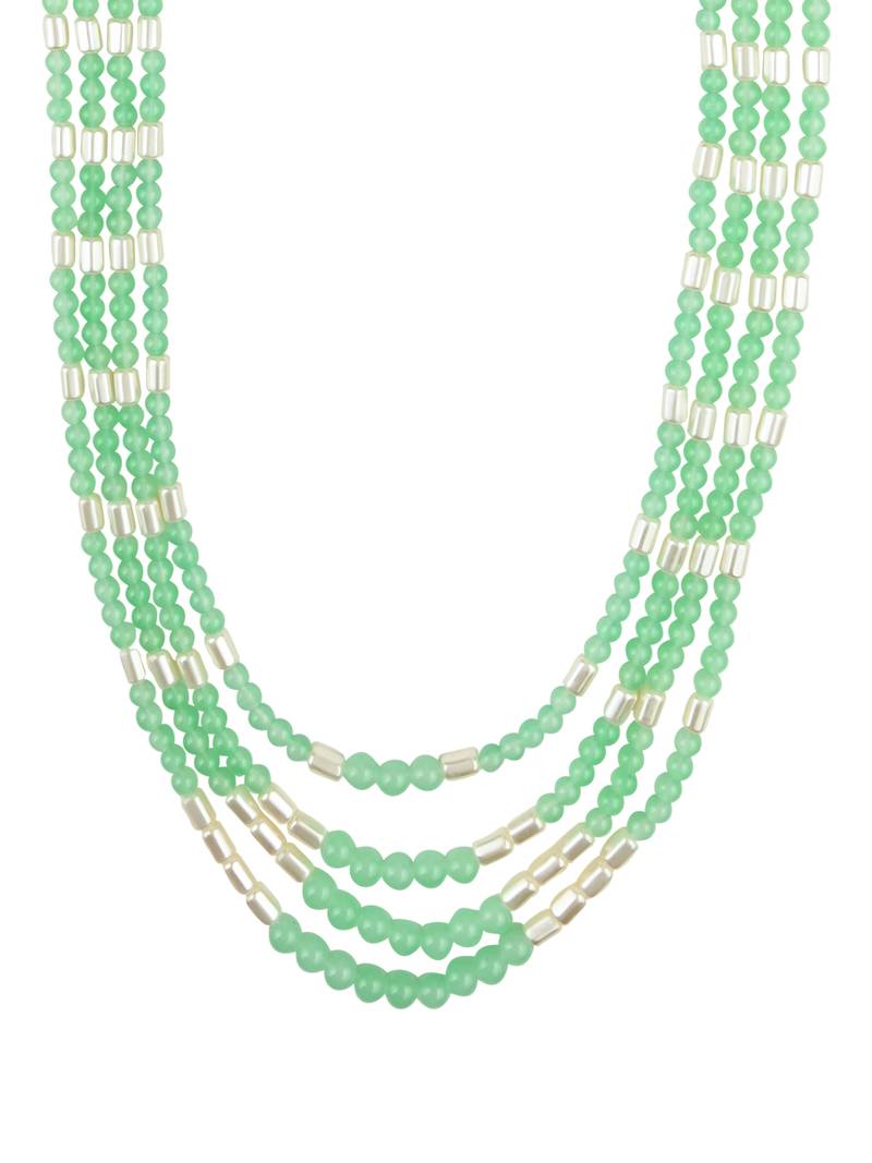 4 Layered Traditional Gold Plated Dulha Moti Mala with Beaded Maharaja Haar/Groom Necklace For Men