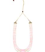 4 Layered Traditional Gold Plated Dulha Moti Mala with Beaded Maharaja Haar/Groom Necklace For Men