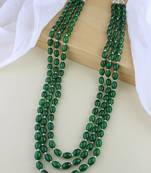 3 Layered Traditional Gold Plated Dulha Moti Mala Maharaja Haar/Groom Necklace For Men 