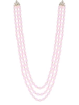 3 Layered Traditional Gold Plated Dulha Moti Mala Maharaja Haar/Groom Necklace For Men  2