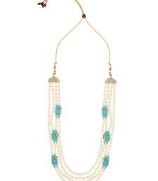 4 Layered Traditional Gold Plated Dulha Moti Mala with Beaded Maharaja Haar/Groom Necklace for Men main image 0