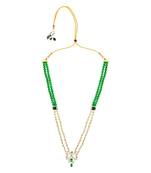 2 Layered Traditional Gold Plated Kundan Studded Moti Mala Maharaja Haar/Groom Necklace For Men 