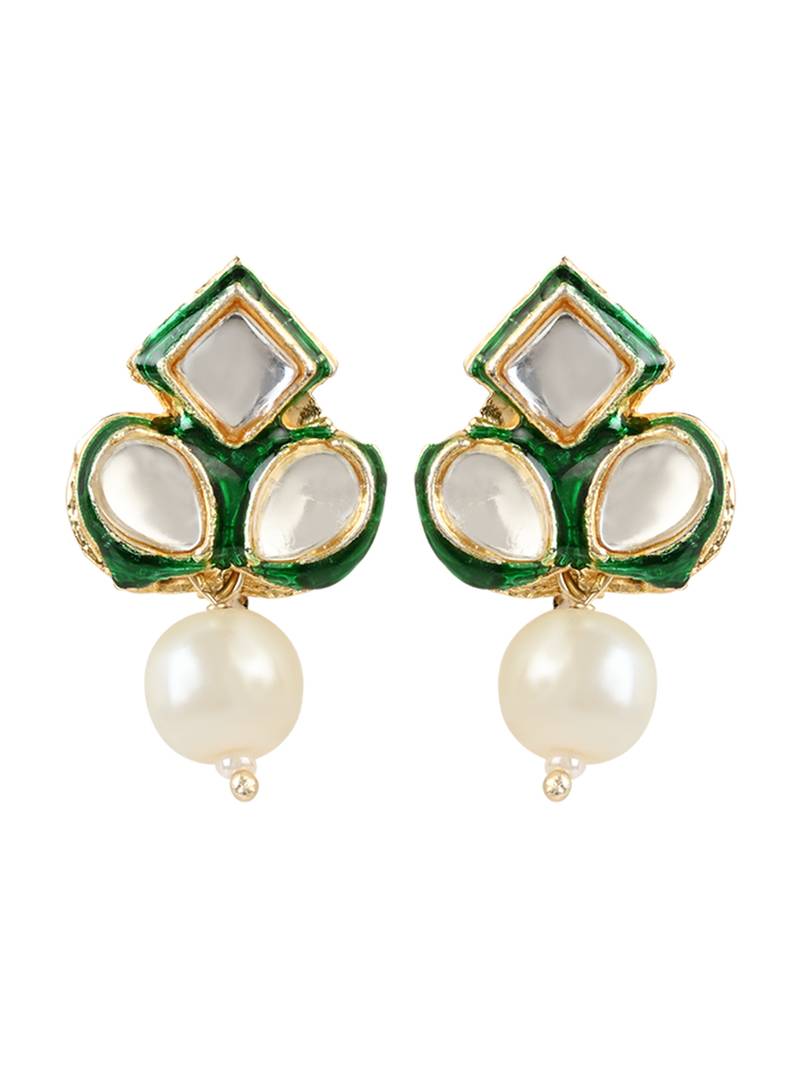 Gold Plated Traditional Choker Set Glided With Kundan & Beads For Women/Girls 