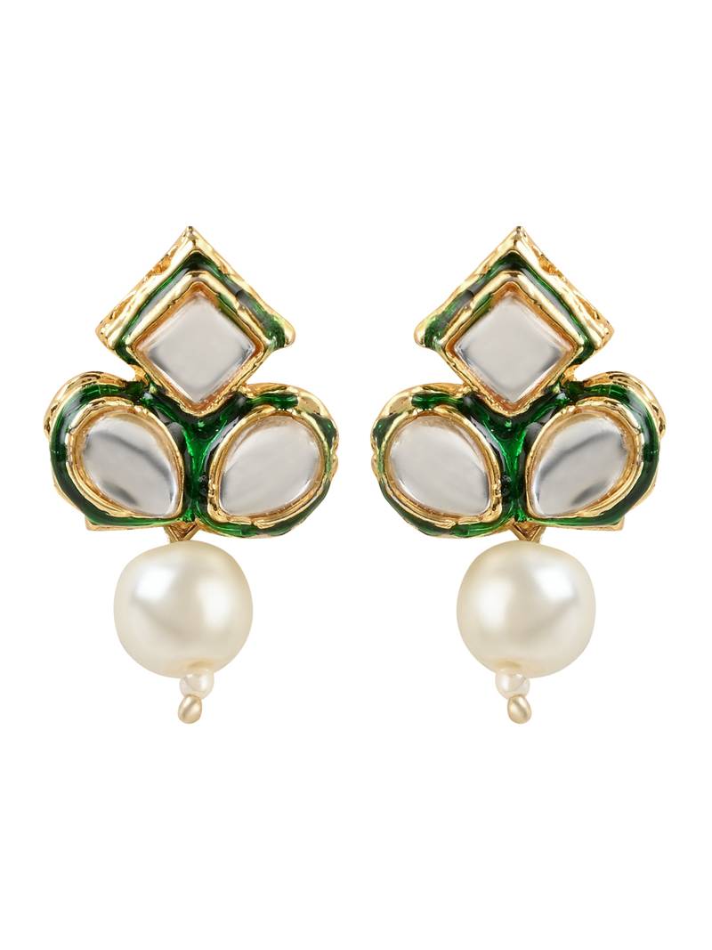 Gold Plated Traditional Choker Set Glided With Kundan & Beads For Women/Girls 