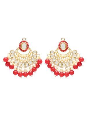 Gold Plated Traditional Kundan & Pearls Choker Necklace Chandbali Earring & Maang Tikka Ethnic Jewellery Set 4