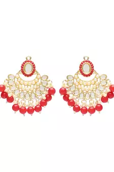 Gold Plated Traditional Kundan & Pearls Choker Necklace Chandbali Earring & Maang Tikka Ethnic Jewellery Set