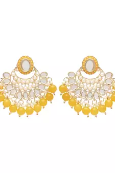 Gold Plated Traditional Kundan & Pearls Choker Necklace Chandbali Earring & Maang Tikka Ethnic Jewellery Set