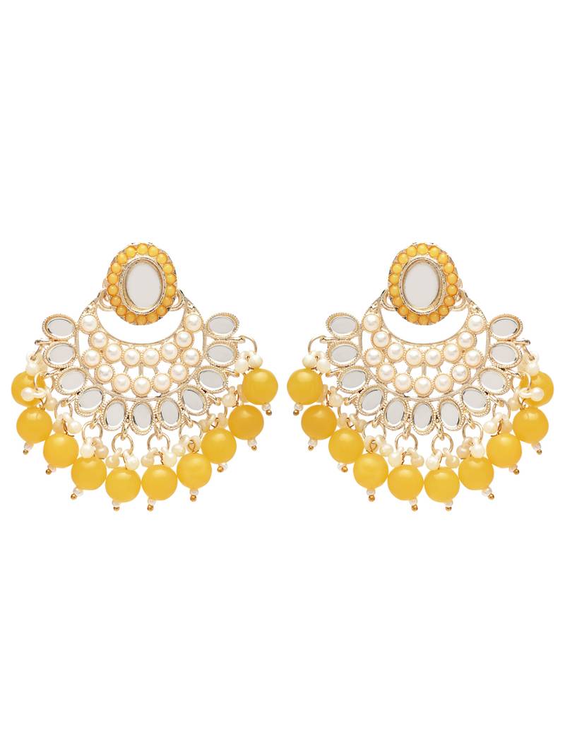 Gold Plated Traditional Kundan & Pearls Choker Necklace Chandbali Earring & Maang Tikka Ethnic Jewellery Set