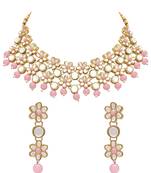 Gold Plated Traditional Kundan Choker Necklace & Earring Ethnic Jewellery Set Gift for Women & Girls