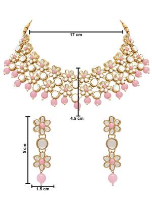 Gold Plated Traditional Kundan Choker Necklace & Earring Ethnic Jewellery Set Gift for Women & Girls 5