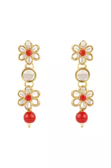 Gold Plated Traditional Kundan & Pearls Choker Necklace & Earring Ethnic Jewellery Set for Women & Girls